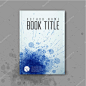 Modern Vector abstract book cover template with ink blots