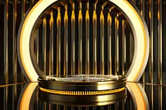 豪华的金色电商3D展示台