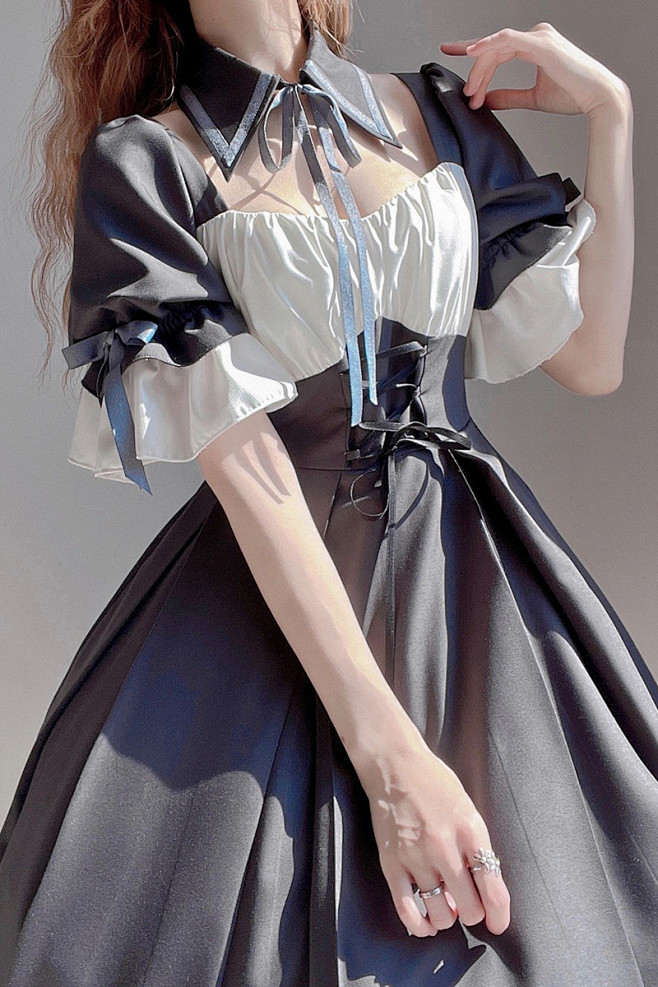 甜美优雅lolita大小姐连衣裙女夏季设...