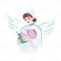 卡通感护士节元素贴纸