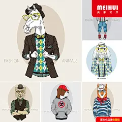 MH1417EPS矢量素材插画马狮子动物餐厅卧室客厅装饰画创意素材-淘宝网