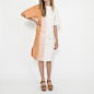 哥本哈根设计师品牌 橘色水墨渐变连衣裙