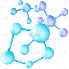 手绘-初高中课程辅导贴纸-分子结构