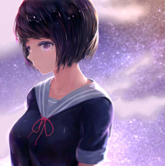 (・ω・)采集到动漫少女2
