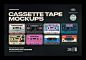 90s cassette Mockup mockups music nostalgia photoshop psd Retro tape