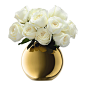 Buy LSA International Polka Vase Gold | Amara : Add a touch of subtle glamour to any setting with the gold Polka vase range from LSA International. Available in two sizes, this hand-painted vase has been crafted from mouth-blown glass, featuring a 