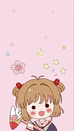 魔法卡少女，壁纸，粉色，少女