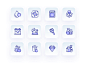 New icons set icon icons set icons illustration blue