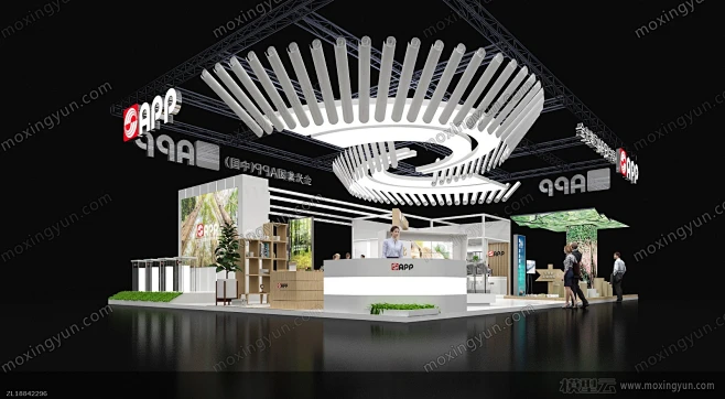 进博会 金光集团APP四面开展览展示展台模型展览模型-花瓣网