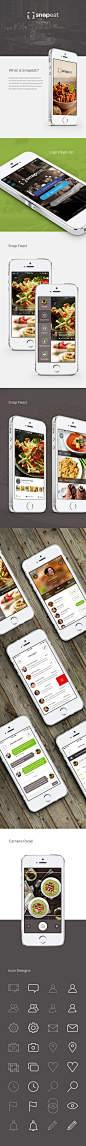 SnapEat  |  Logo  App by Luke Davies, via Behance #app #mobile #food #design #ux #ui #snap
