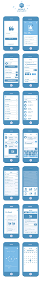 Mobile Wireframe Kit PSD