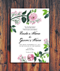 Floral Wedding Invitation by ConteurCo on Etsy