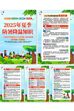 2025年夏季防暑降温安全知识宣传海报