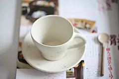 【New Arrival】日本直送ZAKKA☆手绘雪花白釉咖啡杯套件 现货