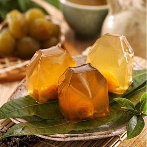 台湾进口食品皇族茶梅果冻梅子果实水果冻布...