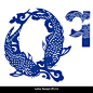 Traditional Oriental Chinese style. Alphabet a to z : Vector alphabet A to Z and number. Traditional Oriental Chinese style.