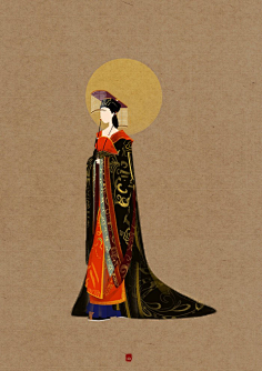 【手绘/插画/漫画】呼葱觅蒜无脸古风图集:一代女皇武则天