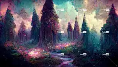 魔法森林 森林 绘画 高清壁纸 幻想 行星 魔法 艺术 景观