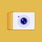 黄色相机，图标，扁平化，icon#图标#