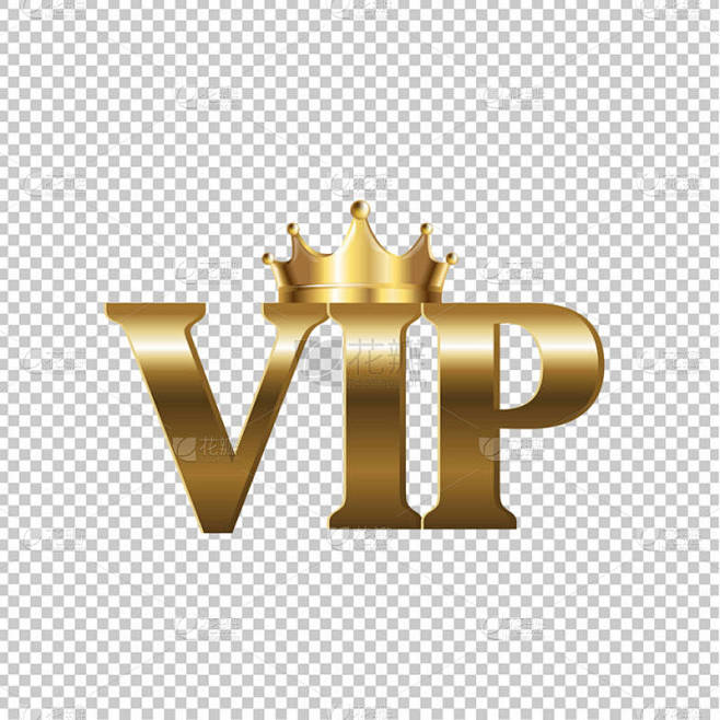 Vip 标志隔离透明背景