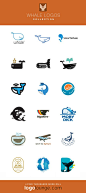Logo Collections : Whale vector logo designs. Fins, tails, fish, water, spout, waves symbols and icons. #logo #whales