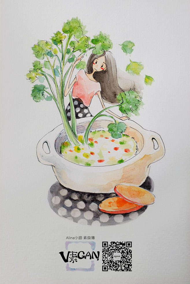 #水彩# #小清新# 《Alina小迪素...