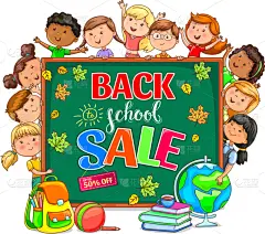 重返校园,未成年学生,黑板,儿童,人,男孩,女孩,秋天,可爱的,促销