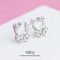 Telling925银韩国可爱镂空hello kitty小猫咪耳钉凯蒂猫防敏耳环-淘宝网