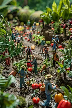 场景特写创意果蔬基地