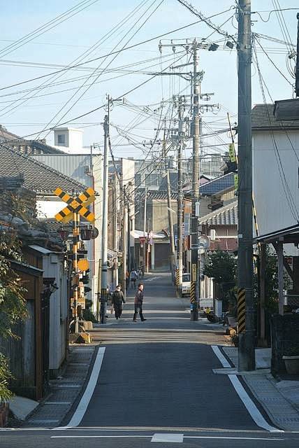 日本  街景  电线杆