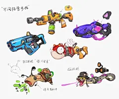 工作中我尝试用拙劣的画技表达设计和故事。。