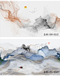 新中式沙发电视背景墙墙纸客厅墙布现代写意抽象壁画山水墨画壁纸-tmall.com天猫