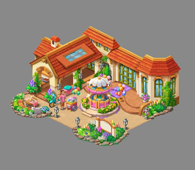 Cartoon game 2d concept concept art 