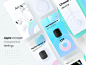 Apple app neumorphism apple animation shopping app physical bussines social color art icon typography ux ui branding app