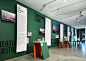 Exhibit walls of Chalkboard paint    Into the Open: Positioning Practice by Project Projects , via Behance