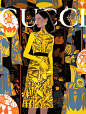 GUCCI复古时装画报-插画视觉-3