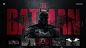batman dark dc Dc Comics Film   heroes movie ui design UI/UX Webdesign