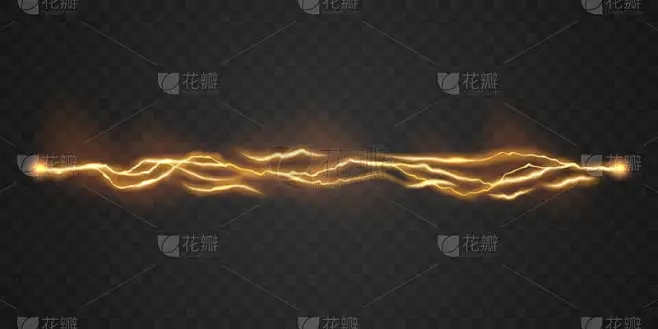 闪电效应背景现实闪现闪电电爆矢量图解-花瓣网
