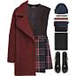 #coat #red #skirt