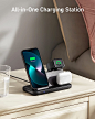 Amazon.com: Anker Wireless Charger, 544 Wireless Charger (4-in-1 Stand) with 60W Quick Charge DC Adapter and 5 ft Cable for iPhone 13, 13 Pro, 13 Pro Max, MFi Certified for Apple Watch SE/7/6/5/4/3/2/1, AirPods : Cell Phones & Accessories