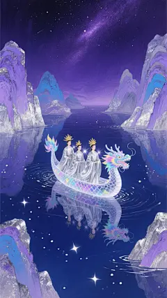 绘制山水画 - 豆包