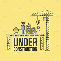 在建筑工人起重机齿轮手推车