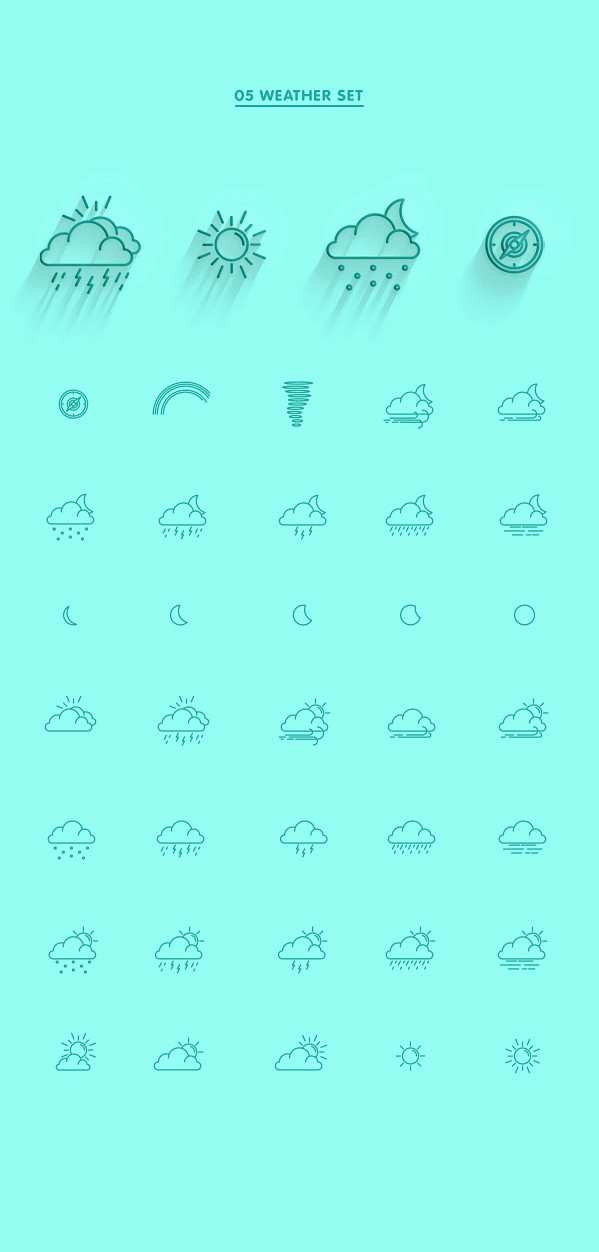 EIGHT LINE ICON SETS...