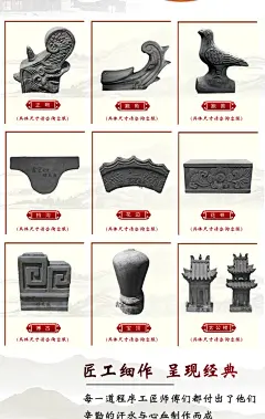仿古青瓦围墙瓦屋顶瓦片徽派四合院中式门头琉璃瓦装饰小青瓦厂家-淘宝网