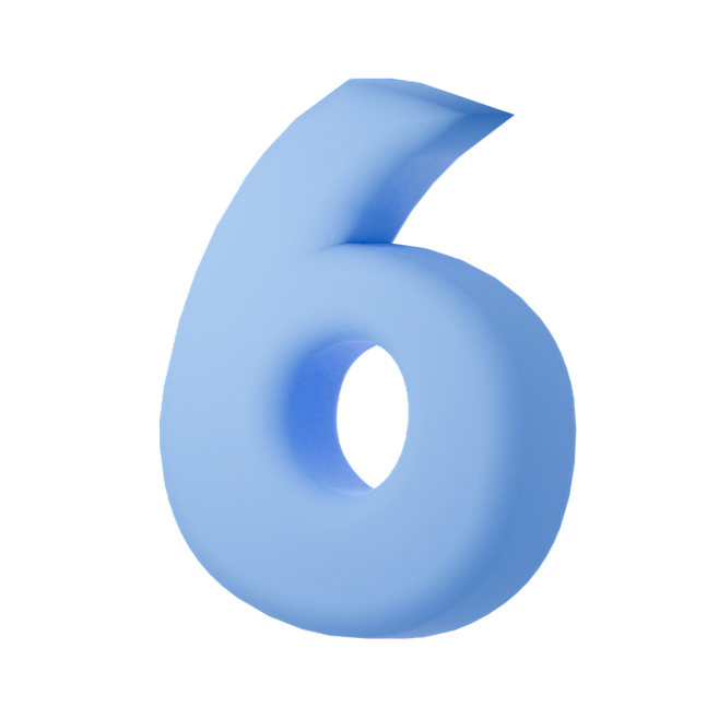 数字 6 字母 PNG 建模 3d blender