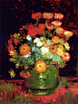  Vincent van Gogh:  Bowl of Zinnias