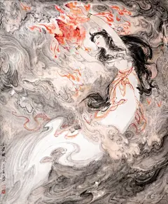 伍启中古典水墨人物欣赏 - 小红书