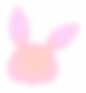 渐变油画棒背景素材-粉色小兔