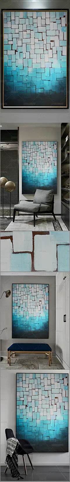 高清立体抽象油画艺术玄关（一千两百零三十五）