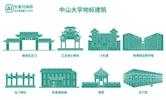 中山大学矢量线稿